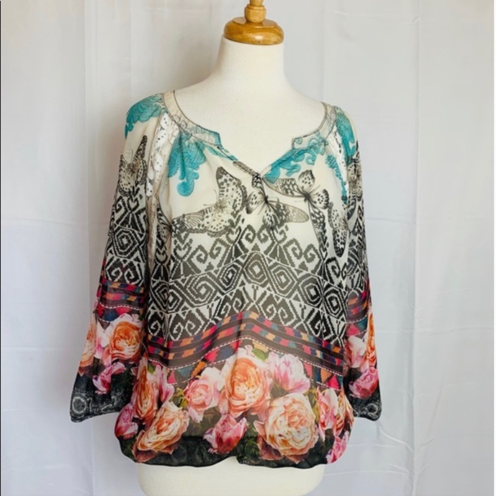 Anthropologie Fig & Flower Bohemian Blouse - Large